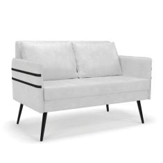 Namoradeira 02 Lugares Mari Corano De Ferro Branco