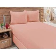 Jogo de Lençol Cama King 3 Peças Liso 1,93m x 2,03m x 30cm - DIVERSAS 