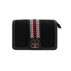 Bolsa Feminina Transversal Ombro nude Corrente Estilosa Chenson, Preto