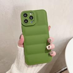 Capa de silicone com jaqueta macia para iPhone 11 12 13 14 Pro Max XS X XR 7 8 Plus Capa traseira à prova de choque Candy Bumper, verde, para iPhone 12Pro Max