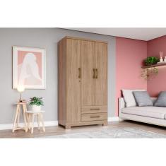 Guarda-Roupa Açai 03 Pts. Jequitibá Brilho - Henn