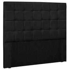 Cabeceira Estofada Cama Box Casal Queen Size 160cm Preto
