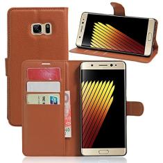 Capa para Samsung Galaxy Note6 – Capa flip carteira de couro PU para Samsung Galaxy Note6, capa de proteção de telefone estilo empresarial, capa com [compartimentos para dinheiro e cartão] (JFC10-9)