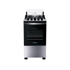 Fogão 4 Bocas Brastemp Inox BFO4NBR, Prata, Bivolt