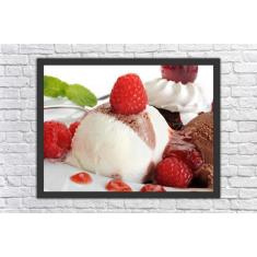 Quadro Decorativo Sorveterias Sorvete Gourmet Restaurantes Decorações 