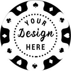 pensoda 100 fichas de pôquer de plástico personalizadas, impressas com seu texto e logotipo personalizados, para pôquer Texas Hold'em, clube de cartas ou jogos de pôquer noturnos, fichas de bebida ou