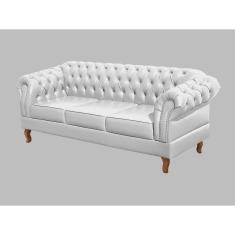 Sofá Dom Pedro 3 Lugares Decoração Sala Recepção Retrô