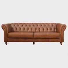 Sofá 2 Lugares Maggiore 180cm Couro Mel - Gran Belo