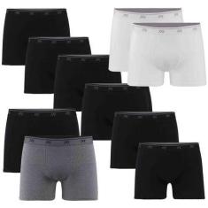 Kit 12 cuecas boxer algodao trifil tfl qe5326, Sortidas, G