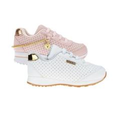Tenis Infantil Menina Promocao - KIT 2 PARES Tam 24 ao 34-Feminino