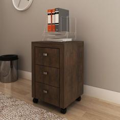 Gaveteiro 38,5x60,5cm com 3 Gavetas e Rodízio ME4108 - Tecno Mobili