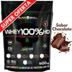 Whey Protein 100% HD Pure 900g BLACK SKULL ( Isolado - Hidrolisado - C