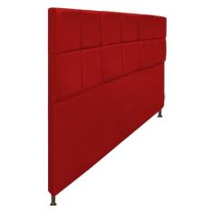 Cabeceira Damares 195 Cm King Size Com Botonê Suede Vermelho