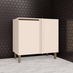 Balcão Para Cozinha Canto Reto 1 Porta Aurora Espresso Móveis Off White