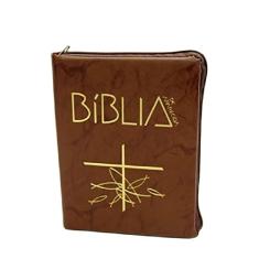 Bíblia de Aparecida - Bolso zíper flexível marrom