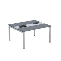 Mesa Plataforma Dupla com Pé de Aço para Coworking 140x120 Pdc14/12/2p Grafito/Cinza