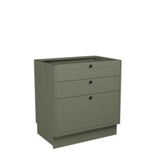 Balcão de Cozinha 80cm 3 Gavetas Sevilha Verde Hill