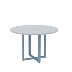 Mesa de Reunião Redonda 100cm Mrr1100p25tub Cinza/Azul