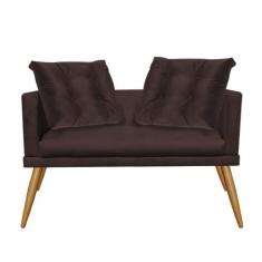 Namoradeira Sofá Recamier Lucia Confort Com Almofada Sala Recepção Esc