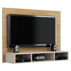 Painel para TV Atena Cinamomo Off White  Valdemóveis - VALDEMOVEIS
