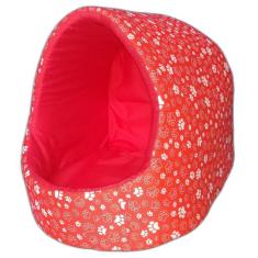 Cama para Cachorro Iglu Toca Tamanho Médio - Kiria Textil, Vermelho Pa