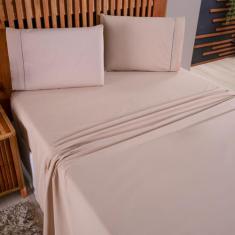 Jogo de Lençol Queen 4 Peças Percal 180 Fios Ponto Palito - Sucadu Enx