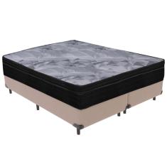 Cama Box e Colchão Airtech Pampa Molas ensacadas Queen Ortobom