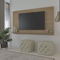 Painel para Tv até 60 Polegadas com Suporte Universal Slim Carvalho