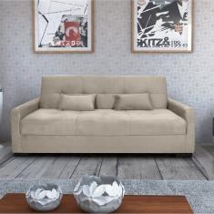 Sofá Cama 3 Lugares Lavínia Light Bege