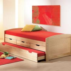 Bicama Marinella 90cm X 190cm Madeira Maciça Amarelo Madeira