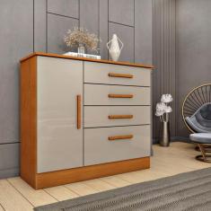 Cômoda 1 Porta 4 Gavetas 104cm Chicago - Tcil Móveis