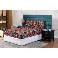 Jogo De Lençol 3 Peças Queen Com Elastico Malha Gel Estampado Varias C