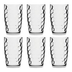 Jogo de Copo Poema Agua e Suco Vidro Nadir 300ml - Kit 6un