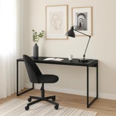Mesa de Escritório Nanda Preta 135 cm