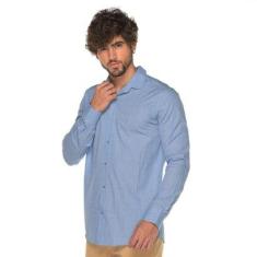 Camisa Social Manga Longa Slim Algodão Nobre Passa Fácil-Masculino