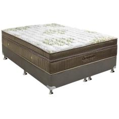 Cama Box Casal: Colchão Molas Ortobom Superpocket Gold + Box Suede Gray(138X188)