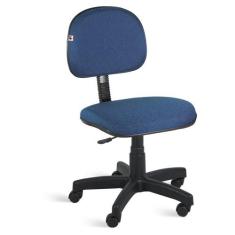 Cadeira Ágata Secretária Giratória Tecido Cor: Azul com preto - Ideafl
