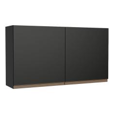 Armário Aéreo Reims 120cm 2 Portas Preto Madesa
