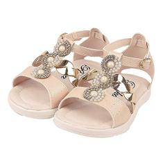 Sandália Infantil Menina Salomé Pérolas e Strass Marfim