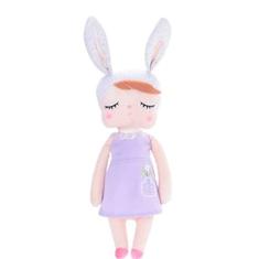 Boneca Angela Jardineira Lilás 33cm Original Com Sacola