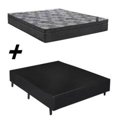 Cama Box Casal + Colchão Ortobom Iso Molas Superpocket Ortopillow 65x1