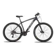 Bicicleta Aro 29 KSW XLT 27v Hidráulico K7 e Trava, Preto, Prata, 17