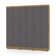 Guarda Roupa Casal 6 Portas E 6 Gavetas Recife Nature/alasca - Pallazio