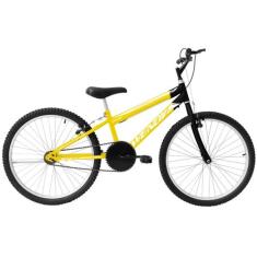 Bicicleta Aro 24 Masculina Infantil Wendy Freio V-Brake, Preto, Amarel