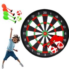 Alvo Infantil 2 bolas + 2 dardos SEM PONTAS ACERTE OS DARDOS BOLINHA QUE GRUDA ARREMESSO BRINQUEDO DIVERTIDO E SEGURO DIVERSÃO EM FAMILIA ESPORTIVO 36CM (AZUL)