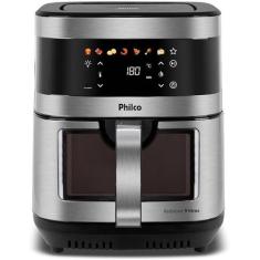 Air Fryer Philco PAF90C Visor Glass Painel Digital 9L Preto com Inox, 