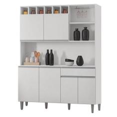 Armário para Cozinha Kit Alice Branco Brilho - AJL - AJL Móveis