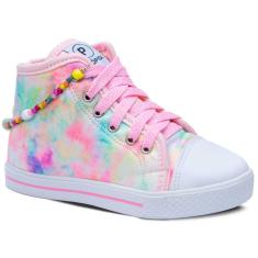 Tênis Cano Alto Infantil Nº 28 Ao 34 Com Pulseira 11.74j-Feminino