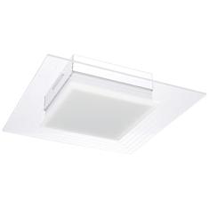 TUALUX Plafon de Sobrepor Led Quadrado Lisboa de 9W - 25X25 cm Branco - 3000K - Bivolt - Luz Amarela, PEQUENO, ASTURIAS LED