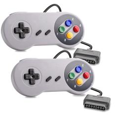 2 Controle Para Super Nintendo Joystick Snes Botão Colorido